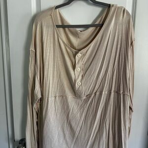 Pink Lily Cream Long Sleeve Top